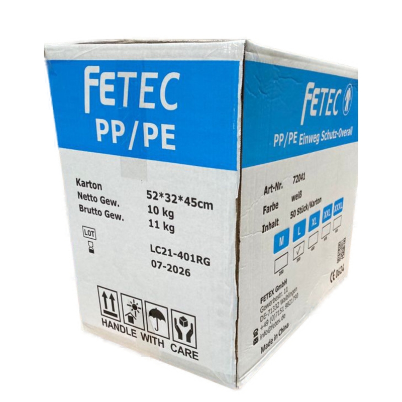 FETEC PP/PE Einwegschutzanzug Mikroporös